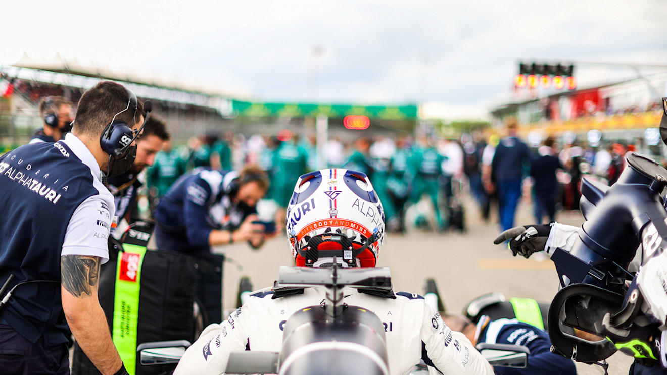 IMOLA, ITALY - APRIL 23: Pierre Gasly of Scuderia AlphaTauri and France  during the sprint ahead of the F1 Grand Prix of Emilia Romagna at Autodromo Enzo e Dino Ferrari on April 23, 2022 in Imola, Italy. (Photo by Peter Fox/Getty Images)