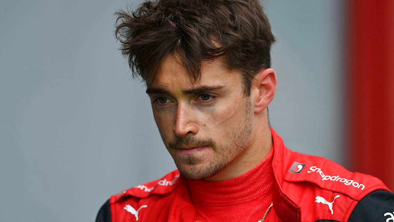 IMOLA, ITALY - APRIL 24: 6th placed Charles Leclerc of Monaco and Ferrari looks dejected in parc ferme after spinning out from third position with 10 laps remaining during the F1 Grand Prix of Emilia Romagna at Autodromo Enzo e Dino Ferrari on April 24, 2022 in Imola, Italy. (Photo by Dan Mullan/Getty Images)