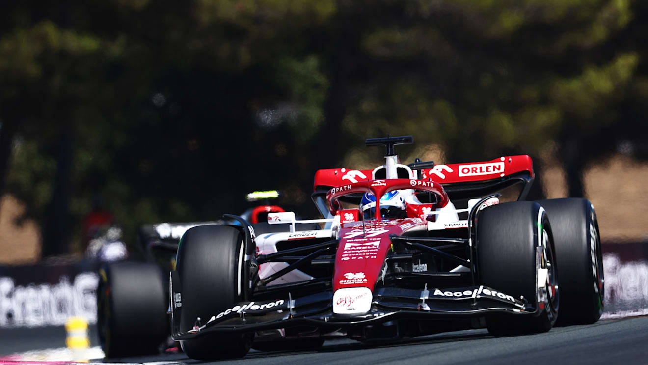 LE CASTELLET, FRANCE - JULY 24: Valtteri Bottas of Finland driving the (77) Alfa Romeo F1 C42 Ferrari on track during the F1 Grand Prix of France at Circuit Paul Ricard on July 24, 2022 in Le Castellet, France. (Photo by Clive Rose/Getty Images)
