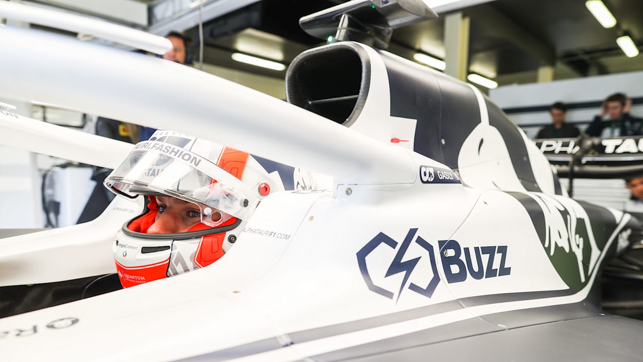 NORTHAMPTON, ENGLAND - JULY 01: Pierre Gasly of Scuderia AlphaTauri and France during practice ahead of the F1 Grand Prix of Great Britain at Silverstone on July 01, 2022 in Northampton, England. (Photo by Peter Fox/Getty Images)