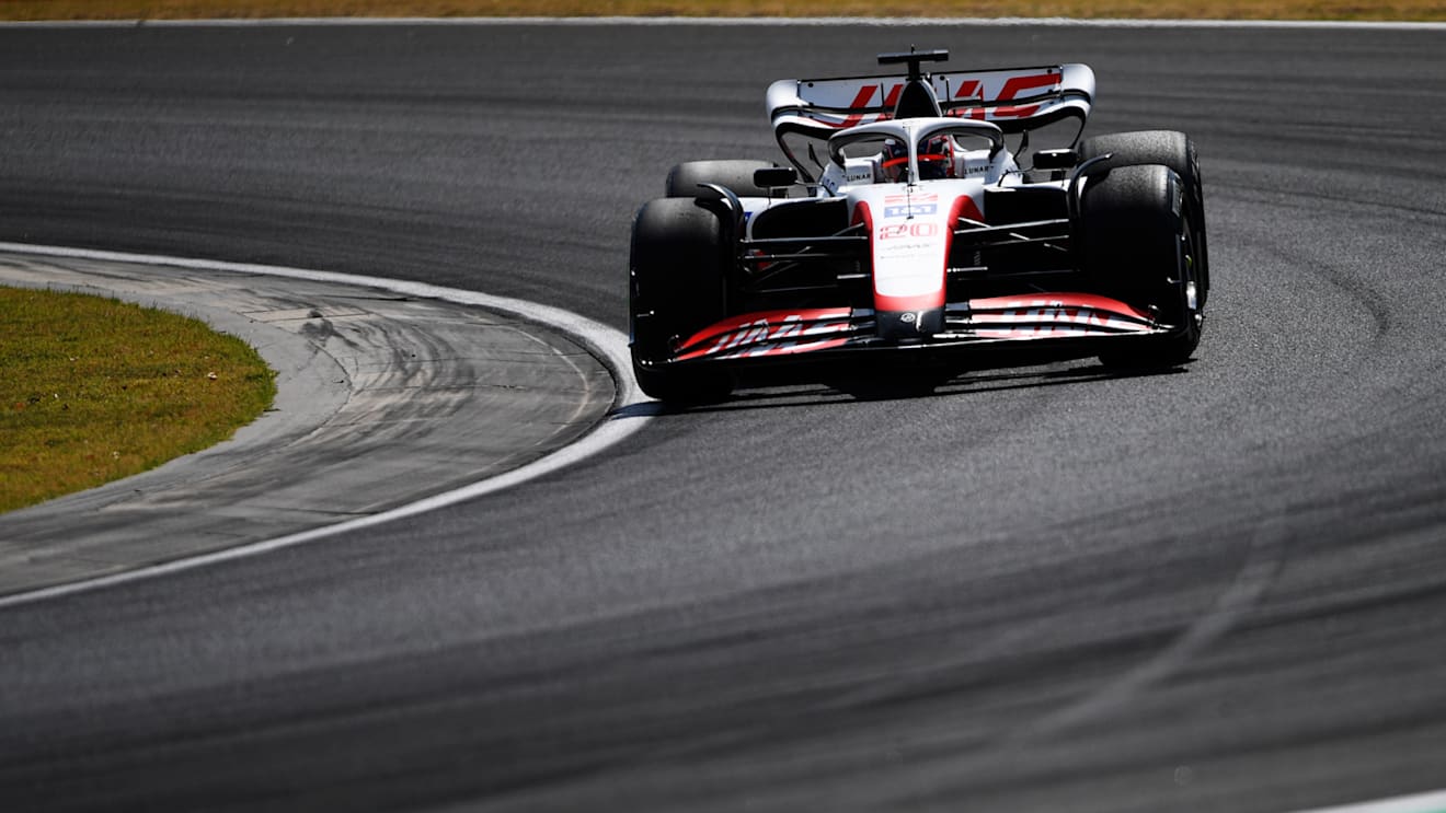 BUDAPEST, HUNGARY - JULY 29: Kevin Magnussen of Denmark driving the (20) Haas F1 VF-22 Ferrari on track during practice ahead of the F1 Grand Prix of Hungary at Hungaroring on July 29, 2022 in Budapest, Hungary. (Photo by Rudy Carezzevoli - Formula 1/Formula 1 via Getty Images)