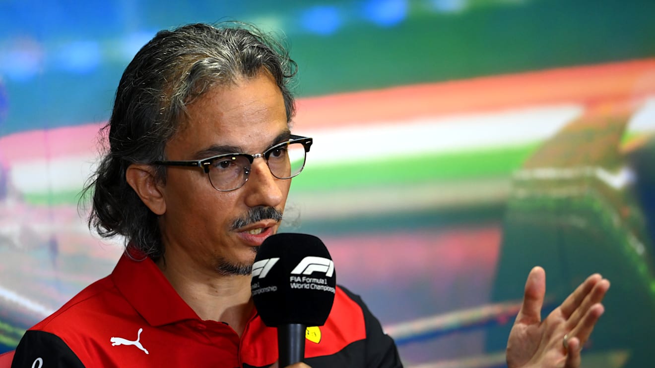 BUDAPEST, HUNGARY - JULY 30: Laurent Mekies, Scuderia Ferrari Sporting Director attends the Team Principals Press Conference prior to final practice ahead of the F1 Grand Prix of Hungary at Hungaroring on July 30, 2022 in Budapest, Hungary. (Photo by Dan Mullan/Getty Images)