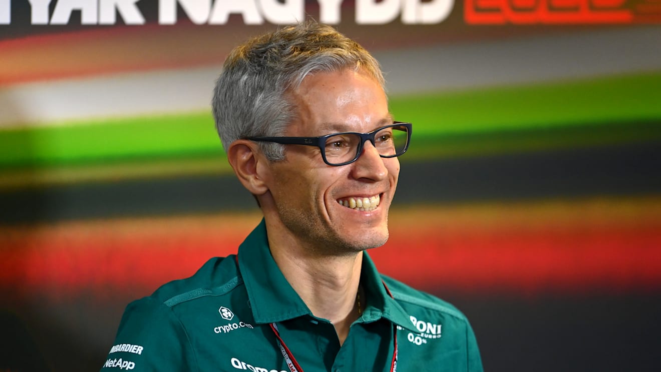 BUDAPEST, HUNGARY - JULY 30: Mike Krack, Team Principal of the Aston Martin F1 Team attends the Team Principals Press Conference prior to final practice ahead of the F1 Grand Prix of Hungary at Hungaroring on July 30, 2022 in Budapest, Hungary. (Photo by Dan Mullan/Getty Images)
