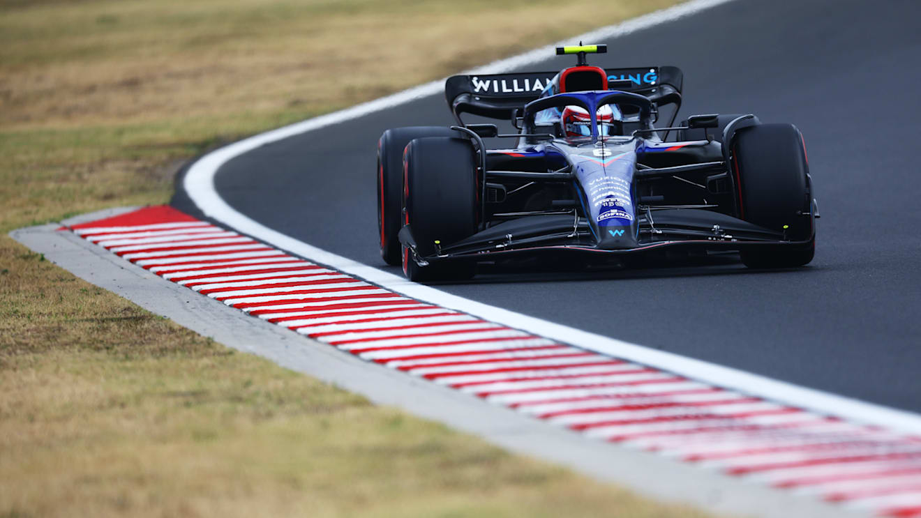 BUDAPEST, HUNGARY - JULY 31: Nicholas Latifi of Canada driving the (6) Williams FW44 Mercedes on track during the F1 Grand Prix of Hungary at Hungaroring on July 31, 2022 in Budapest, Hungary. (Photo by Francois Nel/Getty Images)