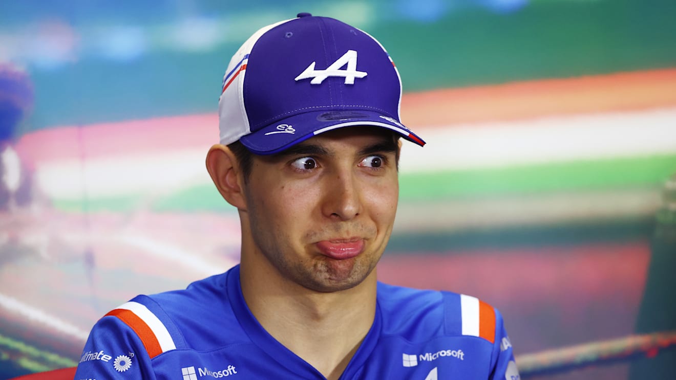 BUDAPEST, HUNGARY - JULY 28: Esteban Ocon of France and Alpine F1 looks on in the Drivers Press Conference during previews ahead of the F1 Grand Prix of Hungary at Hungaroring on July 28, 2022 in Budapest, Hungary. (Photo by Bryn Lennon/Getty Images)