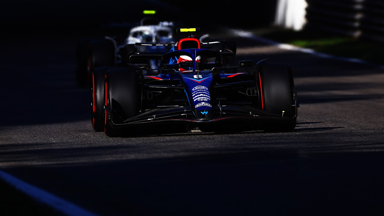 MONZA, ITALY - SEPTEMBER 09: Nicholas Latifi of Canada driving the (6) Williams FW44 Mercedes on track during practice ahead of the F1 Grand Prix of Italy at Autodromo Nazionale Monza on September 09, 2022 in Monza, Italy. (Photo by Mark Thompson/Getty Images)