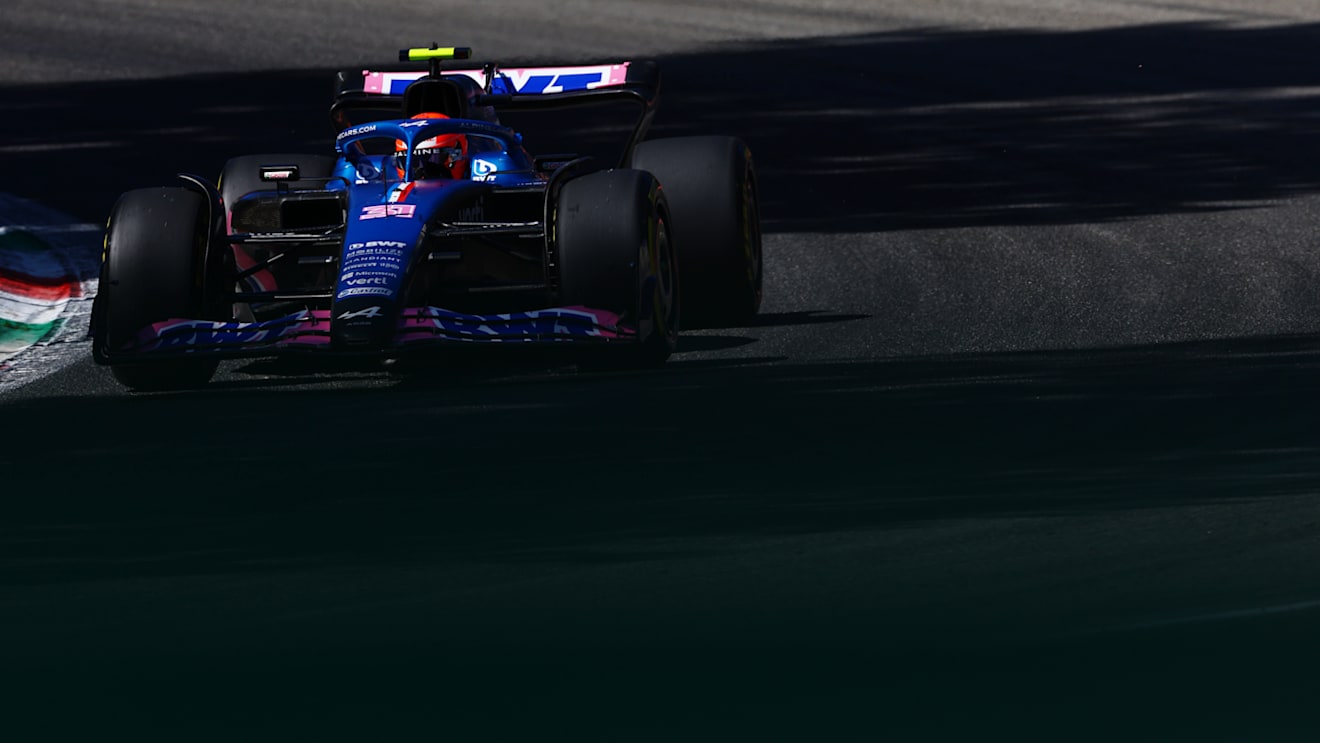 MONZA, ITALY - SEPTEMBER 10: Esteban Ocon of France driving the (31) Alpine F1 A522 Renault on track during final practice ahead of the F1 Grand Prix of Italy at Autodromo Nazionale Monza on September 10, 2022 in Monza, Italy. (Photo by Mark Thompson/Getty Images)