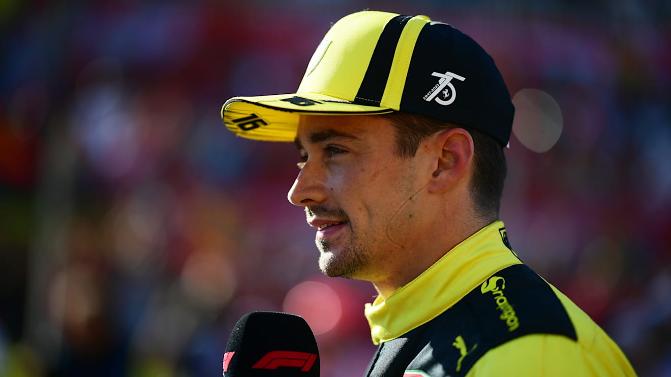 MONZA, ITALY - SEPTEMBER 10: Pole position qualifier Charles Leclerc of Monaco and Ferrari looks on in parc ferme during qualifying ahead of the F1 Grand Prix of Italy at Autodromo Nazionale Monza on September 10, 2022 in Monza, Italy. (Photo by Mario Renzi - Formula 1/Formula 1 via Getty Images)