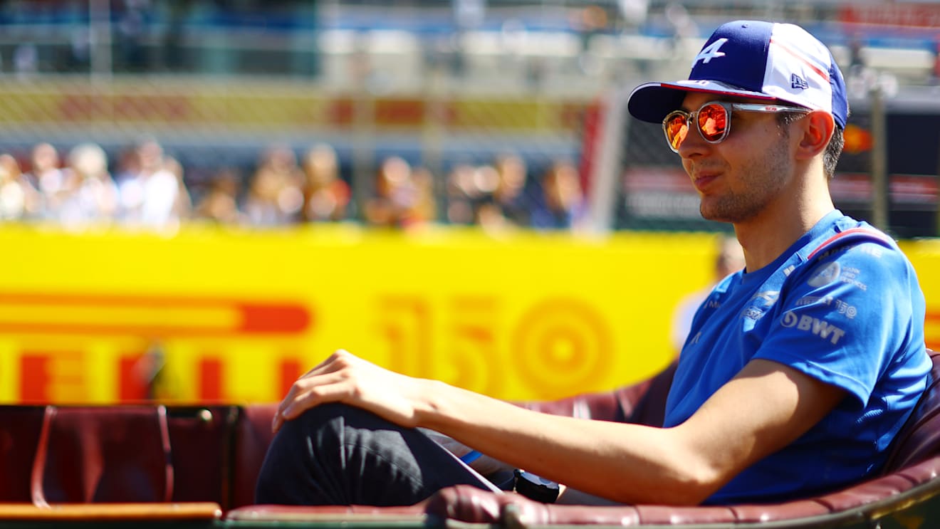 MONZA, ITALY - SEPTEMBER 11: Esteban Ocon of France and Alpine F1 looks on from the drivers parade prior to the F1 Grand Prix of Italy at Autodromo Nazionale Monza on September 11, 2022 in Monza, Italy. (Photo by Mark Thompson/Getty Images)