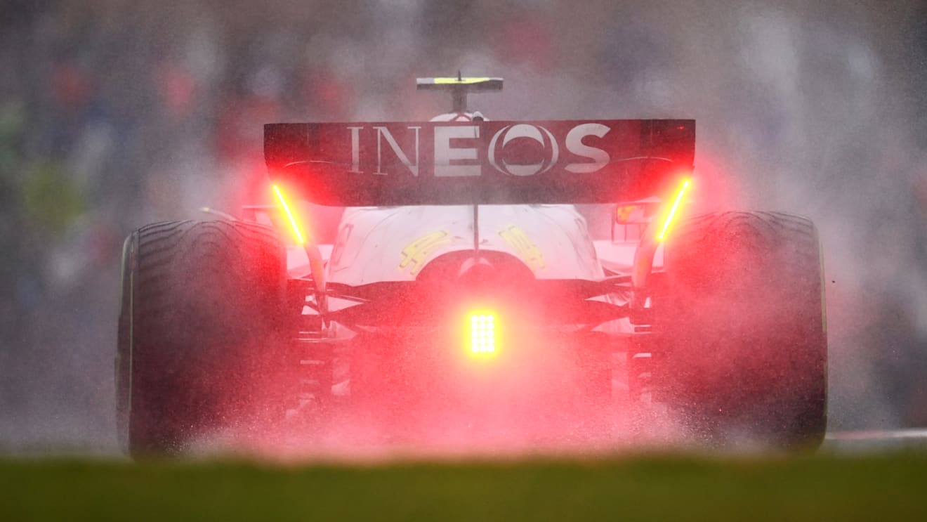 SUZUKA, JAPAN - OCTOBER 07: Lewis Hamilton of Great Britain driving the (44) Mercedes AMG Petronas F1 Team W13 on track during practice ahead of the F1 Grand Prix of Japan at Suzuka International Racing Course on October 07, 2022 in Suzuka, Japan. (Photo by Clive Mason/Getty Images)