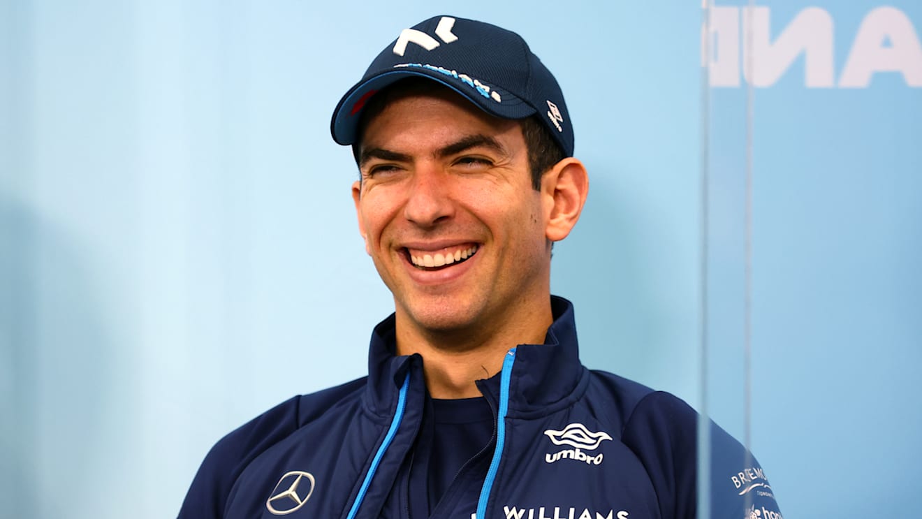 SUZUKA, JAPAN - OCTOBER 06: Nicholas Latifi of Canada and Williams attends the Drivers Press Conference during previews ahead of the F1 Grand Prix of Japan at Suzuka International Racing Course on October 06, 2022 in Suzuka, Japan. (Photo by Bryn Lennon/Getty Images)