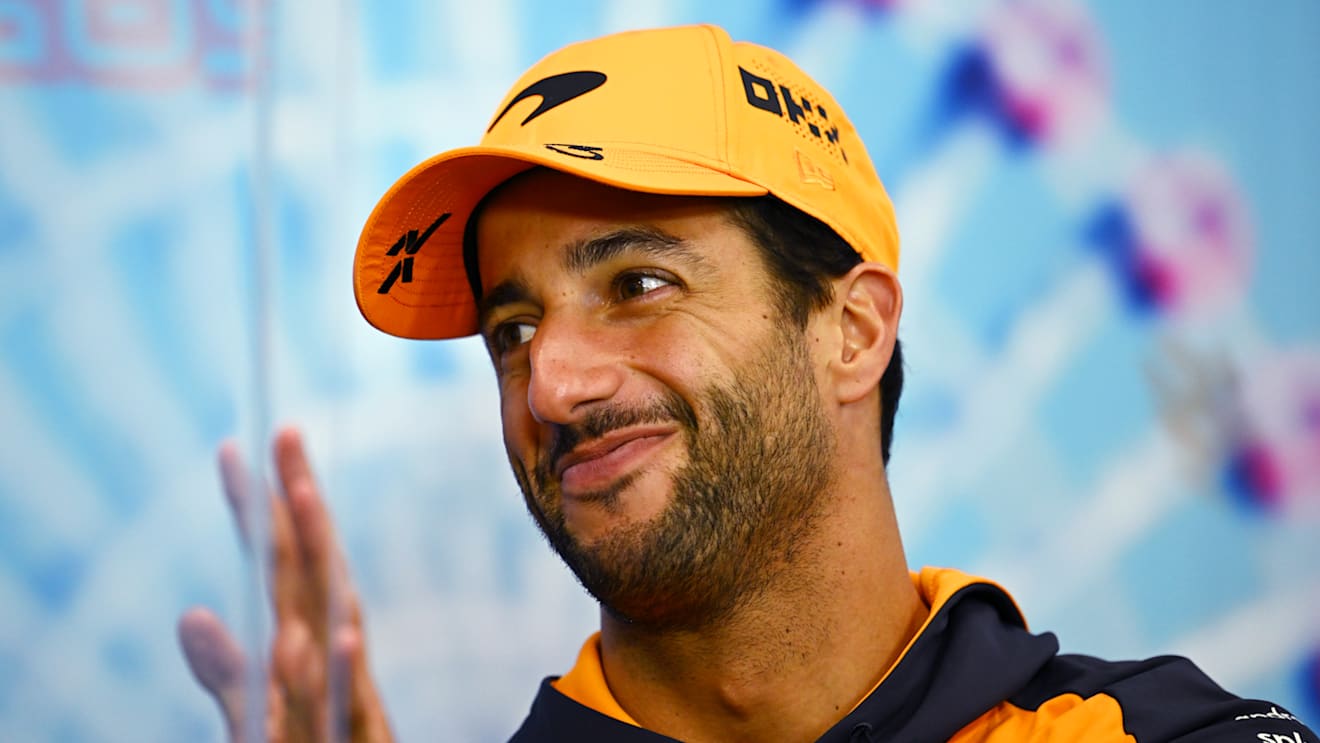 SUZUKA, JAPAN - OCTOBER 06: Daniel Ricciardo of Australia and McLaren attends the Drivers Press Conference during previews ahead of the F1 Grand Prix of Japan at Suzuka International Racing Course on October 06, 2022 in Suzuka, Japan. (Photo by Clive Mason/Getty Images)