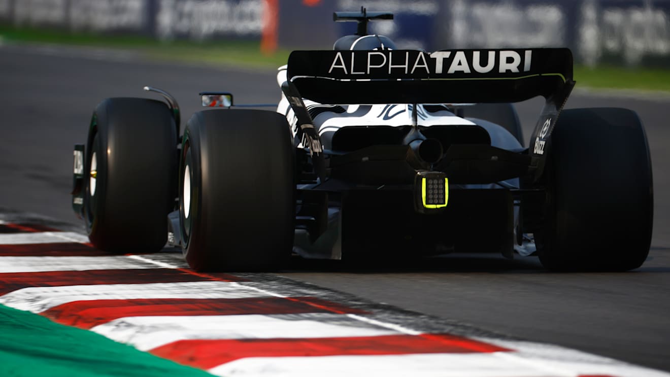 MEXICO CITY, MEXICO - OCTOBER 28: Pierre Gasly of France driving the (10) Scuderia AlphaTauri AT03 on track during practice ahead of the F1 Grand Prix of Mexico at Autodromo Hermanos Rodriguez on October 28, 2022 in Mexico City, Mexico. (Photo by Jared C. Tilton/Getty Images)