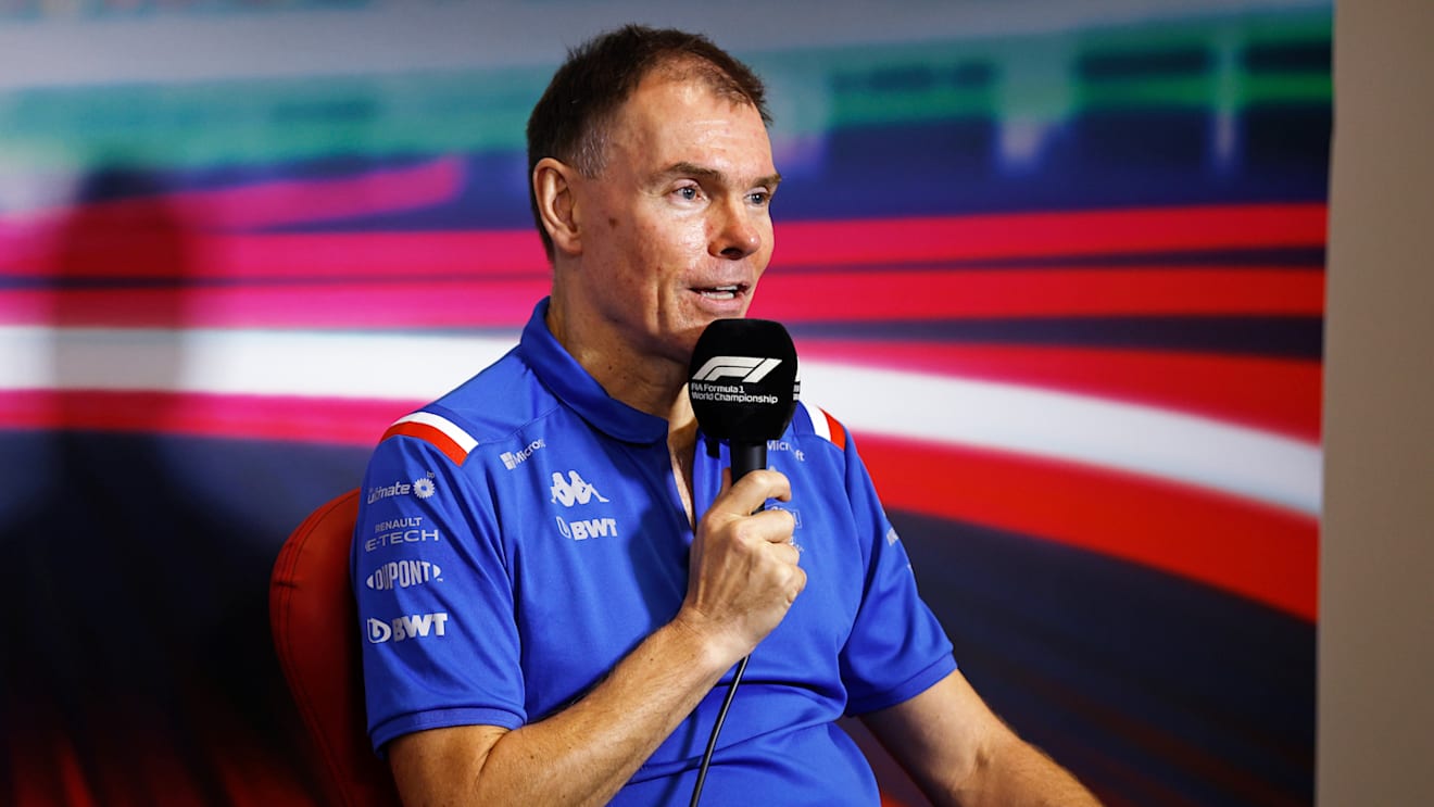 MEXICO CITY, MEXICO - OCTOBER 29: Alan Permane, Sporting Director at Alpine F1 attends the Team Principals Press Conference prior to final practice ahead of the F1 Grand Prix of Mexico at Autodromo Hermanos Rodriguez on October 29, 2022 in Mexico City, Mexico. (Photo by Chris Graythen/Getty Images)
