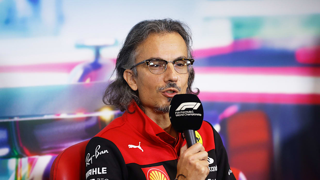 MEXICO CITY, MEXICO - OCTOBER 29: Laurent Mekies, Scuderia Ferrari Sporting Director attends the Team Principals Press Conference prior to final practice ahead of the F1 Grand Prix of Mexico at Autodromo Hermanos Rodriguez on October 29, 2022 in Mexico City, Mexico. (Photo by Chris Graythen/Getty Images)