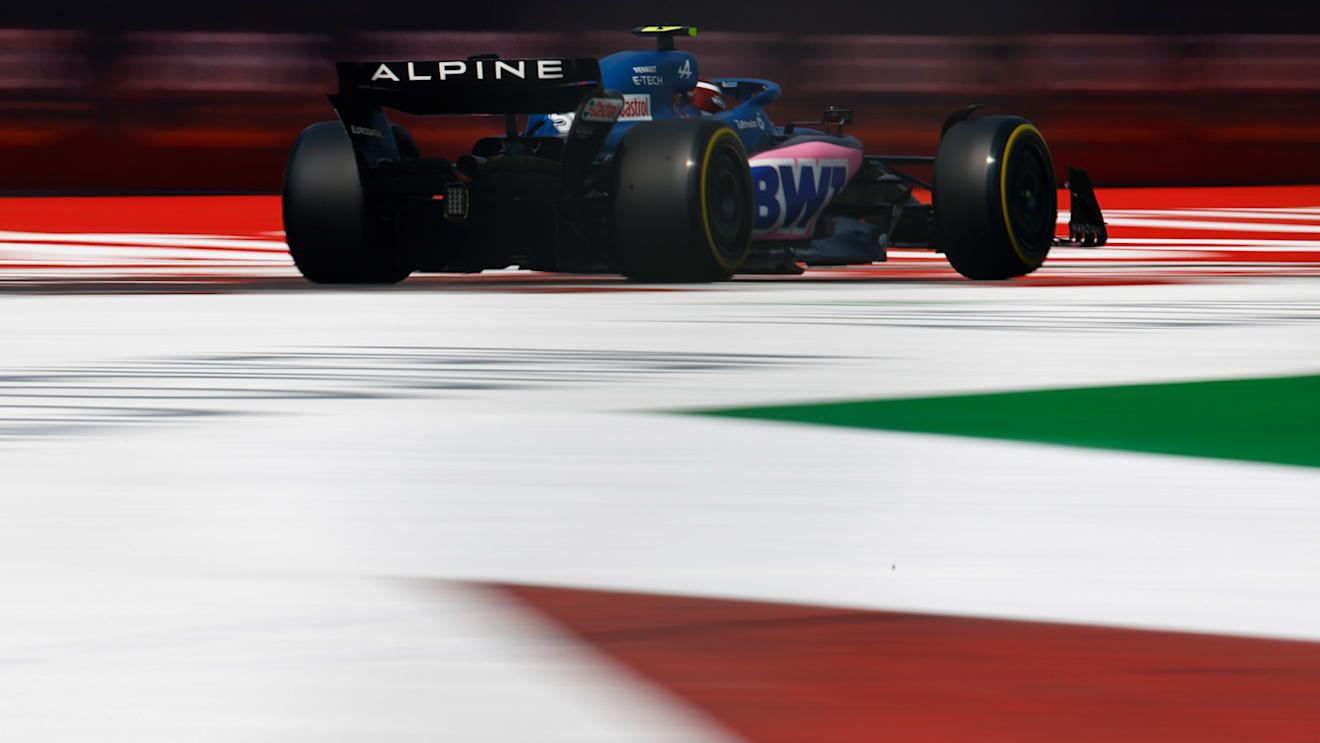 MEXICO CITY, MEXICO - OCTOBER 29: Esteban Ocon of France driving the (31) Alpine F1 A522 Renault on track during final practice ahead of the F1 Grand Prix of Mexico at Autodromo Hermanos Rodriguez on October 29, 2022 in Mexico City, Mexico. (Photo by Chris Graythen/Getty Images)