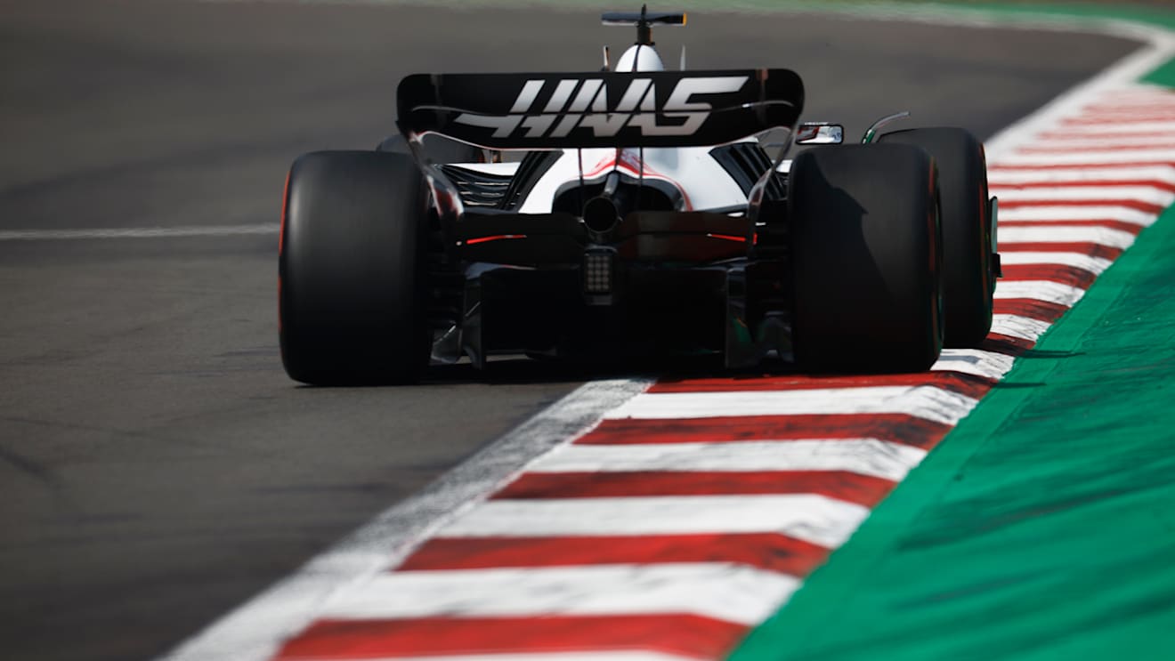 MEXICO CITY, MEXICO - OCTOBER 29: Kevin Magnussen of Denmark driving the (20) Haas F1 VF-22 Ferrari on track during final practice ahead of the F1 Grand Prix of Mexico at Autodromo Hermanos Rodriguez on October 29, 2022 in Mexico City, Mexico. (Photo by Chris Graythen/Getty Images)