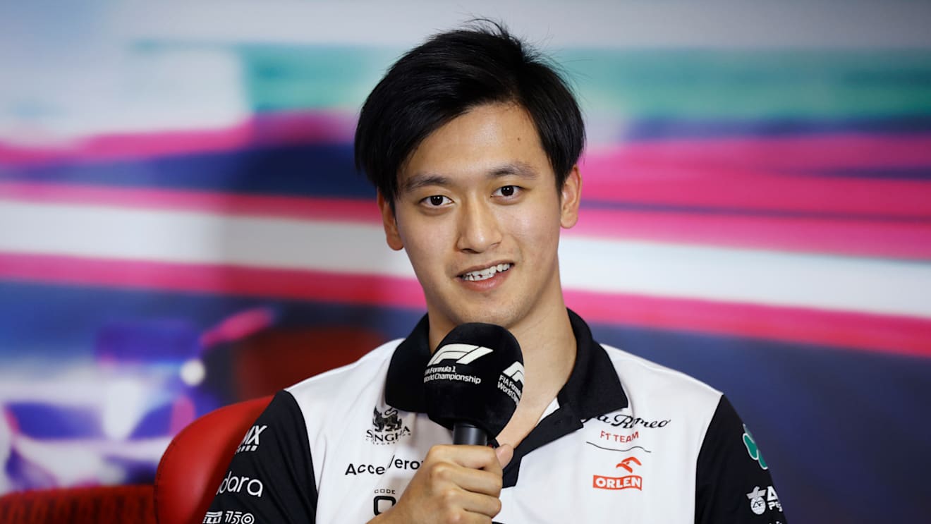MEXICO CITY, MEXICO - OCTOBER 27: Zhou Guanyu of China and Alfa Romeo F1 attends the Drivers Press Conference during previews ahead of the F1 Grand Prix of Mexico at Autodromo Hermanos Rodriguez on October 27, 2022 in Mexico City, Mexico. (Photo by Jared C. Tilton/Getty Images)