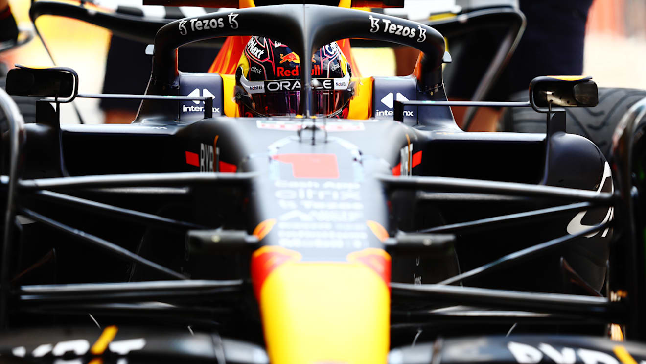 MIAMI, FLORIDA - MAY 06: Max Verstappen of the Netherlands driving the (1) Oracle Red Bull Racing RB18 in the Pitlane during practice ahead of the F1 Grand Prix of Miami at the Miami International Autodrome on May 06, 2022 in Miami, Florida. (Photo by Mark Thompson/Getty Images)