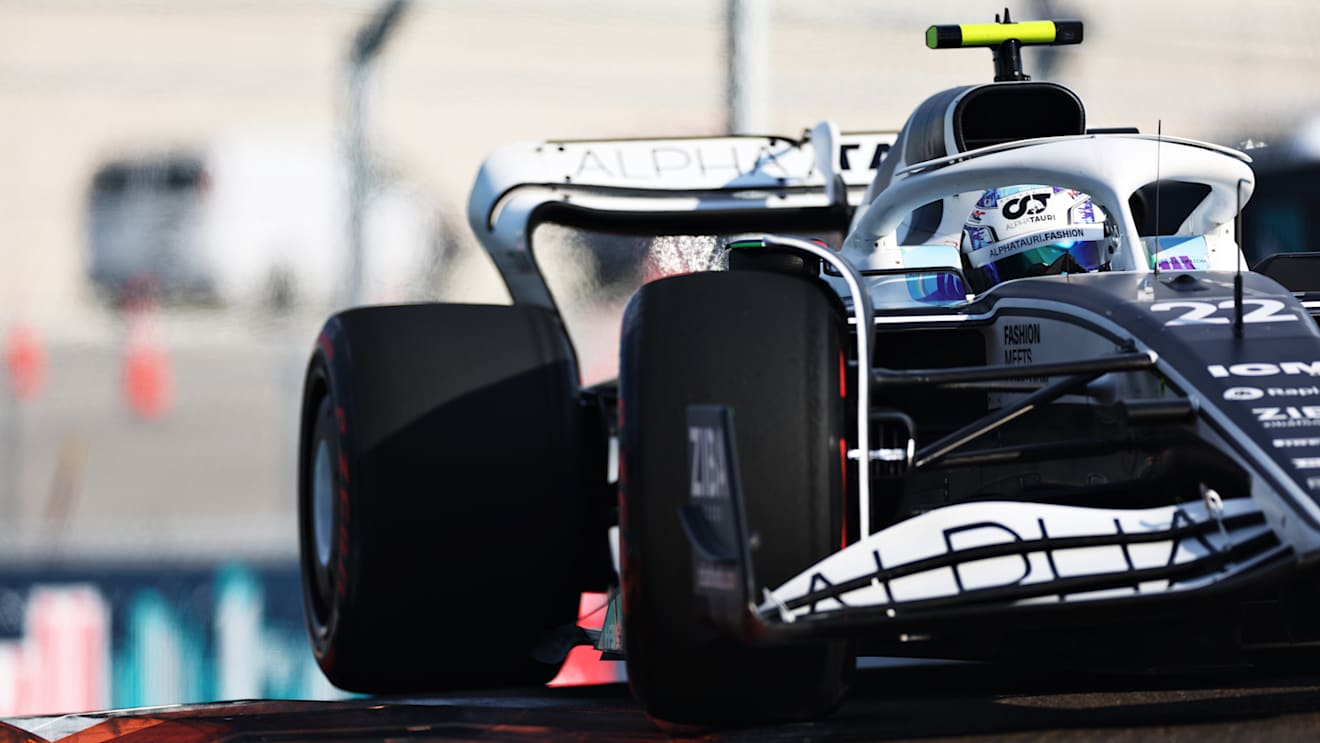 MIAMI, FLORIDA - MAY 06: Yuki Tsunoda of Japan driving the (22) Scuderia AlphaTauri AT03 on track during practice ahead of the F1 Grand Prix of Miami at the Miami International Autodrome on May 06, 2022 in Miami, Florida. (Photo by Peter Fox/Getty Images)