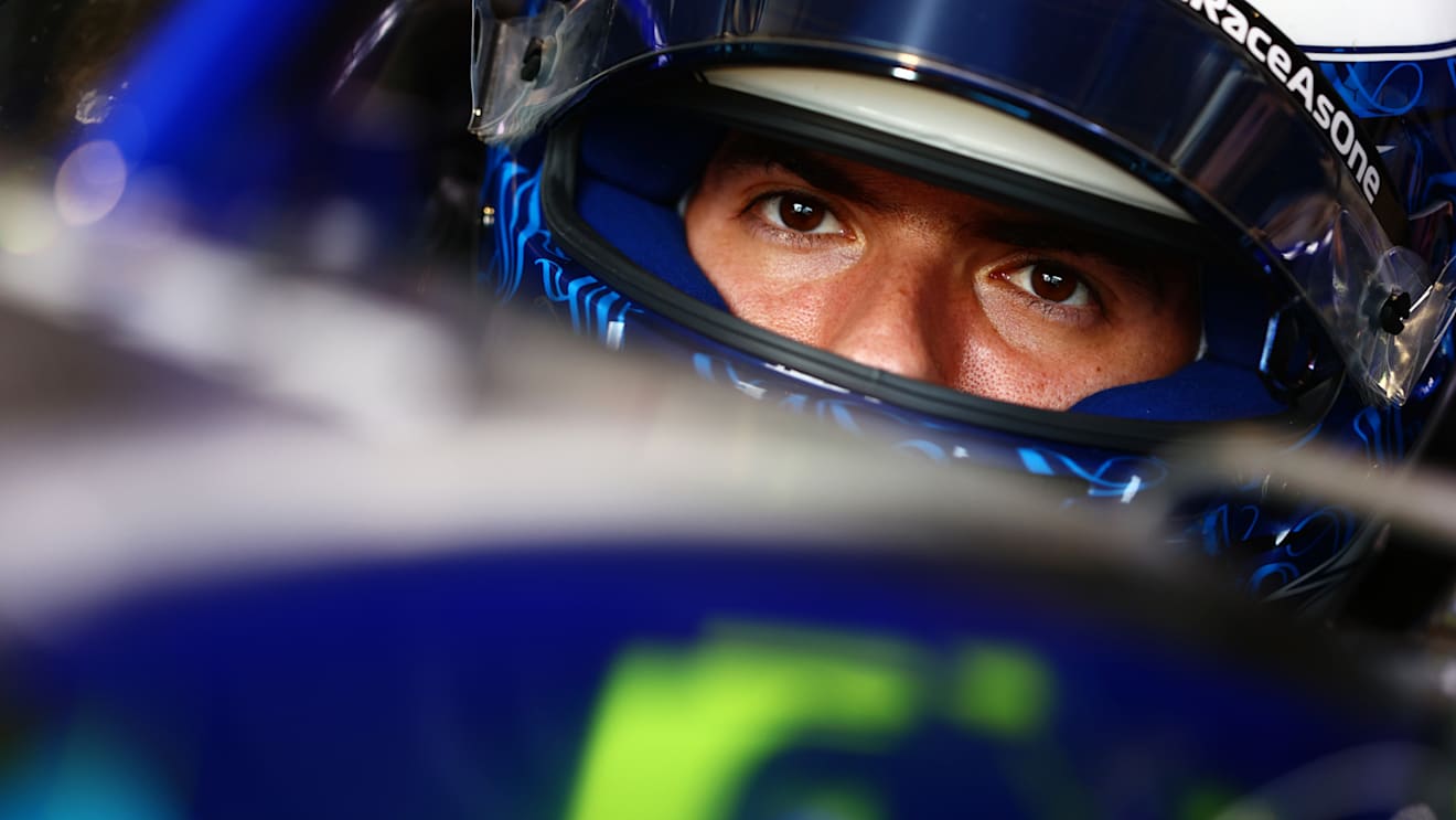 MIAMI, FLORIDA - MAY 07: Nicholas Latifi of Canada and Williams prepares to drive in the garage during final practice ahead of the F1 Grand Prix of Miami at the Miami International Autodrome on May 07, 2022 in Miami, Florida. (Photo by Mark Thompson/Getty Images)