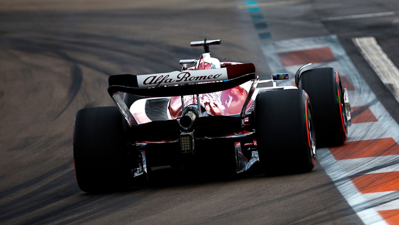MIAMI, FLORIDA - MAY 07: Valtteri Bottas of Finland driving the (77) Alfa Romeo F1 C42 Ferrari on track during final practice ahead of the F1 Grand Prix of Miami at the Miami International Autodrome on May 07, 2022 in Miami, Florida. (Photo by Jared C. Tilton/Getty Images)