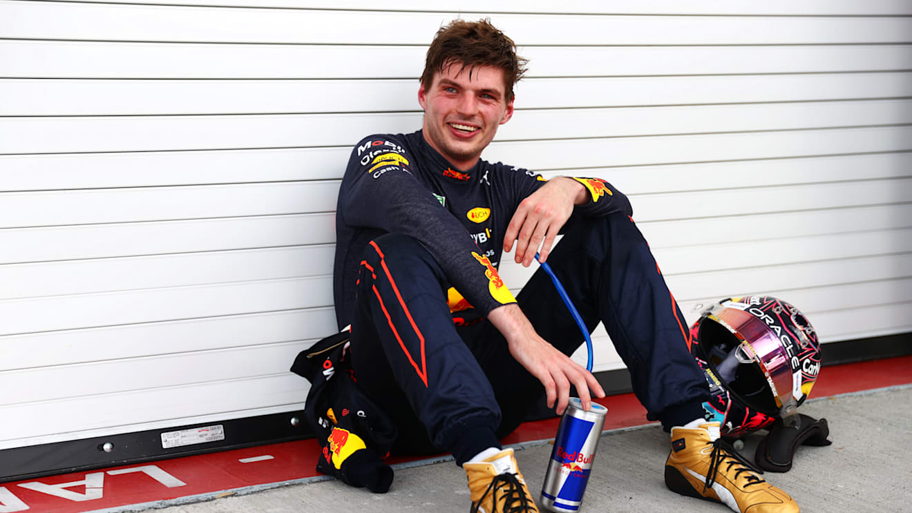 MIAMI, FLORIDA - MAY 08: Race winner Max Verstappen of the Netherlands and Oracle Red Bull Racing celebrates in parc ferme during the F1 Grand Prix of Miami at the Miami International Autodrome on May 08, 2022 in Miami, Florida. (Photo by Dan Istitene - Formula 1/Formula 1 via Getty Images)