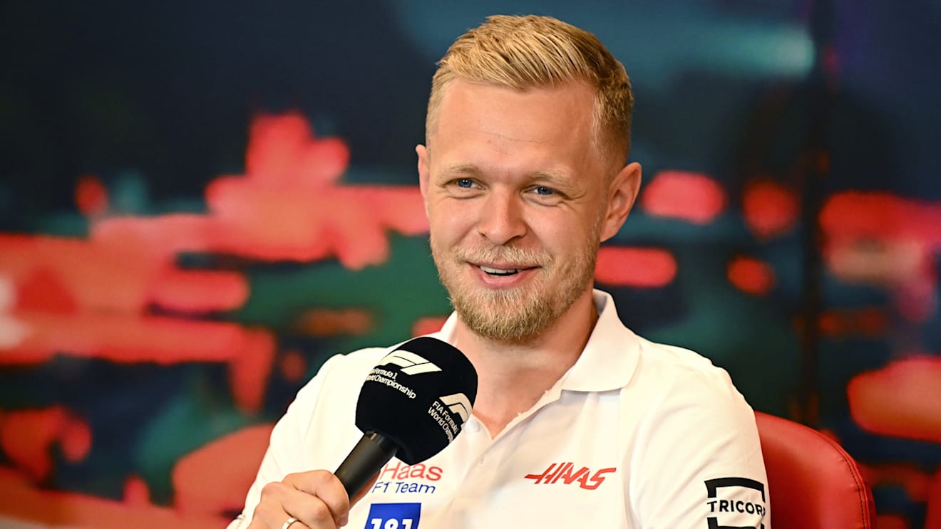 MONTE-CARLO, MONACO - MAY 27: Kevin Magnussen of Denmark and Haas F1 talks in the Drivers Press Conference prior to practice ahead of the F1 Grand Prix of Monaco at Circuit de Monaco on May 27, 2022 in Monte-Carlo, Monaco. (Photo by Clive Mason/Getty Images)