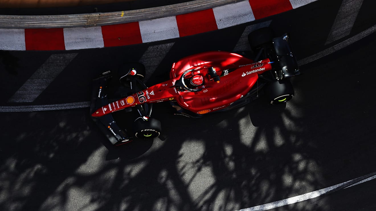 MONTE-CARLO, MONACO - MAY 27: Charles Leclerc of Monaco driving the (16) Ferrari F1-75 on track during practice ahead of the F1 Grand Prix of Monaco at Circuit de Monaco on May 27, 2022 in Monte-Carlo, Monaco. (Photo by Dan Istitene - Formula 1/Formula 1 via Getty Images)