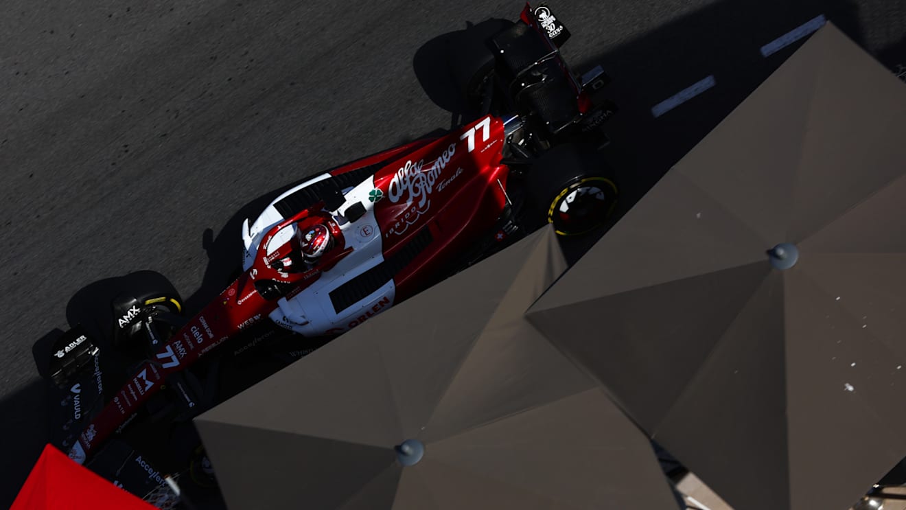MONTE-CARLO, MONACO - MAY 27: Valtteri Bottas of Finland driving the (77) Alfa Romeo F1 C42 Ferrari on track during practice ahead of the F1 Grand Prix of Monaco at Circuit de Monaco on May 27, 2022 in Monte-Carlo, Monaco. (Photo by Mark Thompson/Getty Images)