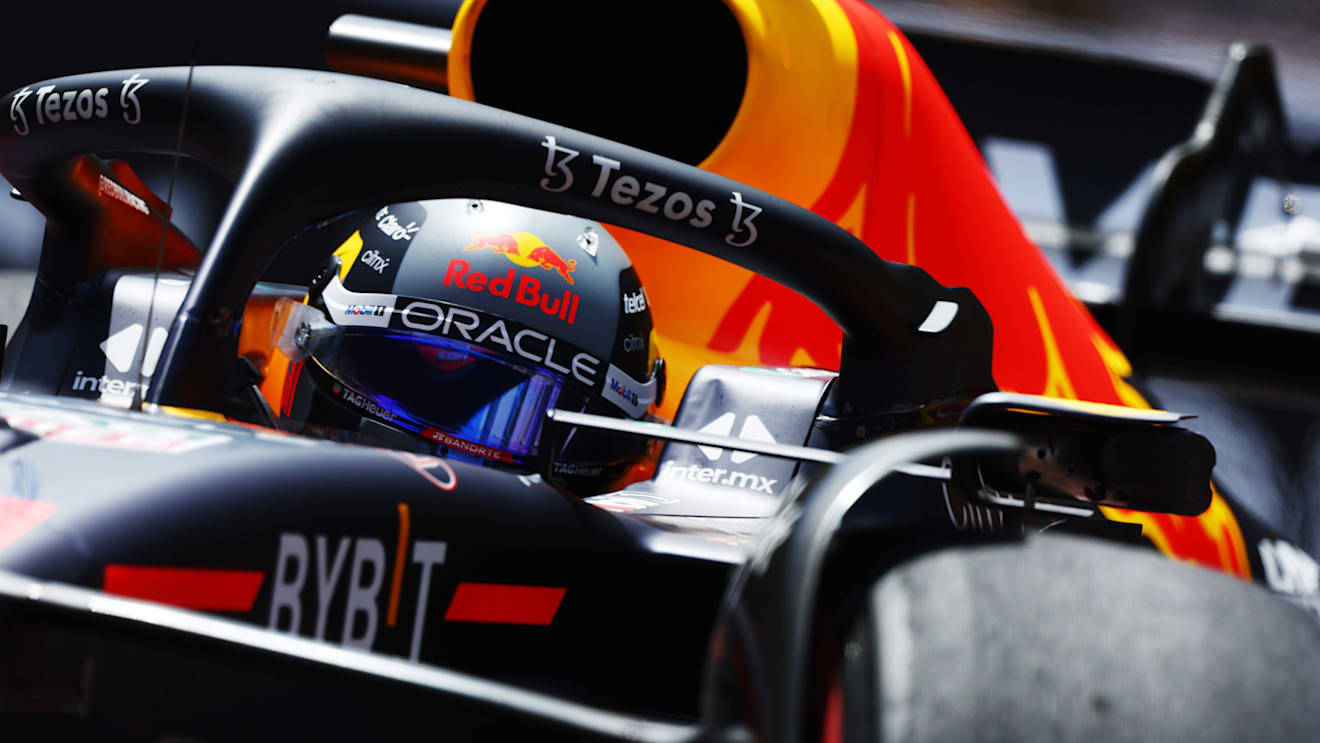 MONTE-CARLO, MONACO - MAY 28: Sergio Perez of Mexico driving the (11) Oracle Red Bull Racing RB18 on track during final practice ahead of the F1 Grand Prix of Monaco at Circuit de Monaco on May 28, 2022 in Monte-Carlo, Monaco. (Photo by Clive Rose/Getty Images)