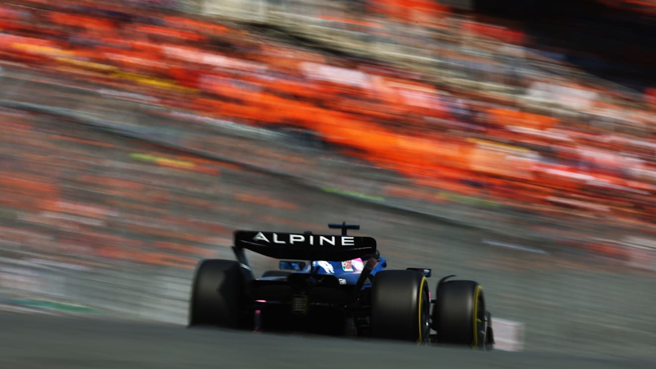 ZANDVOORT, NETHERLANDS - SEPTEMBER 02: Fernando Alonso of Spain driving the (14) Alpine F1 A522 Renault on track  during practice ahead of the F1 Grand Prix of The Netherlands at Circuit Zandvoort on September 02, 2022 in Zandvoort, Netherlands. (Photo by Lars Baron - Formula 1/Formula 1 via Getty Images)