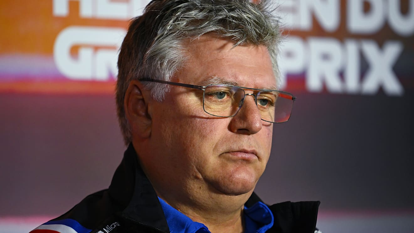 ZANDVOORT, NETHERLANDS - SEPTEMBER 03: Otmar Szafnauer, Team Principal of Alpine F1 attends the Team Principals Press Conference prior to final practice ahead of the F1 Grand Prix of The Netherlands at Circuit Zandvoort on September 03, 2022 in Zandvoort, Netherlands. (Photo by Clive Mason/Getty Images)