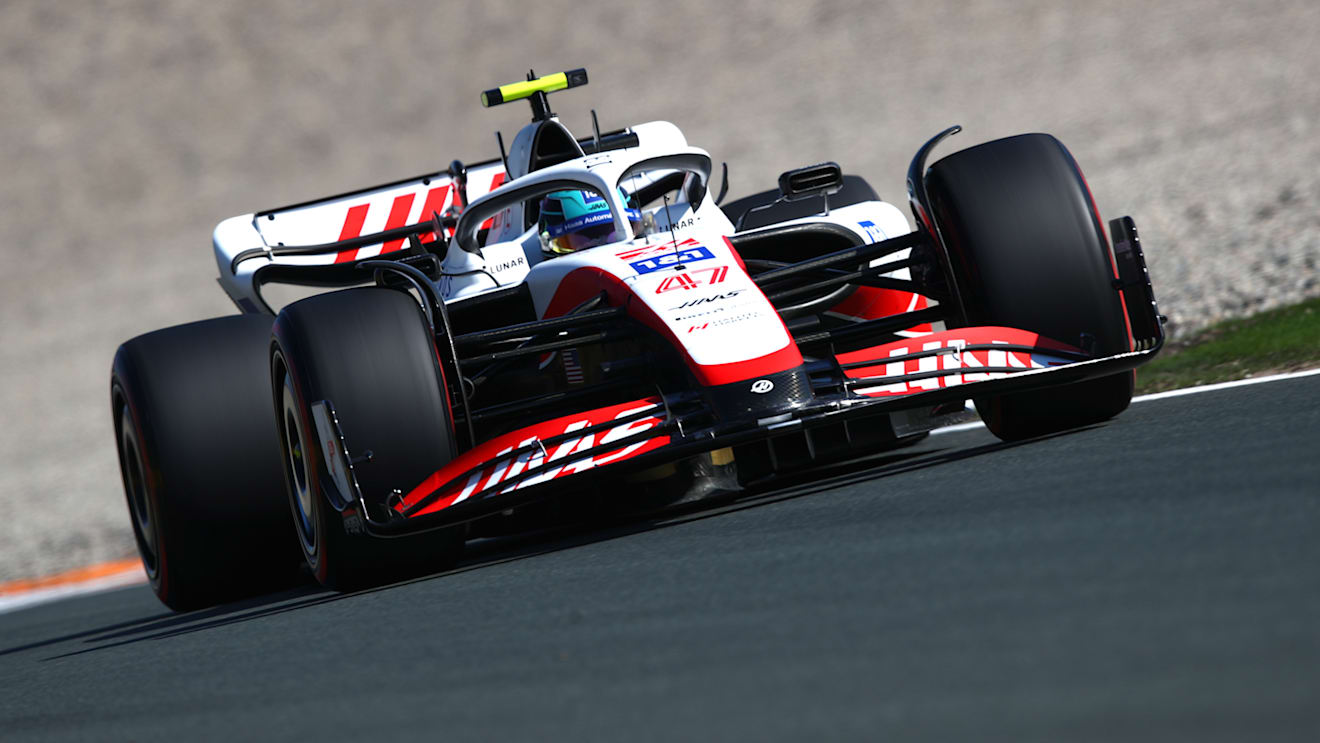 ZANDVOORT, NETHERLANDS - SEPTEMBER 03: Mick Schumacher of Germany driving the (47) Haas F1 VF-22 Ferrari on track during final practice ahead of the F1 Grand Prix of The Netherlands at Circuit Zandvoort on September 03, 2022 in Zandvoort, Netherlands. (Photo by Joe Portlock - Formula 1/Formula 1 via Getty Images)