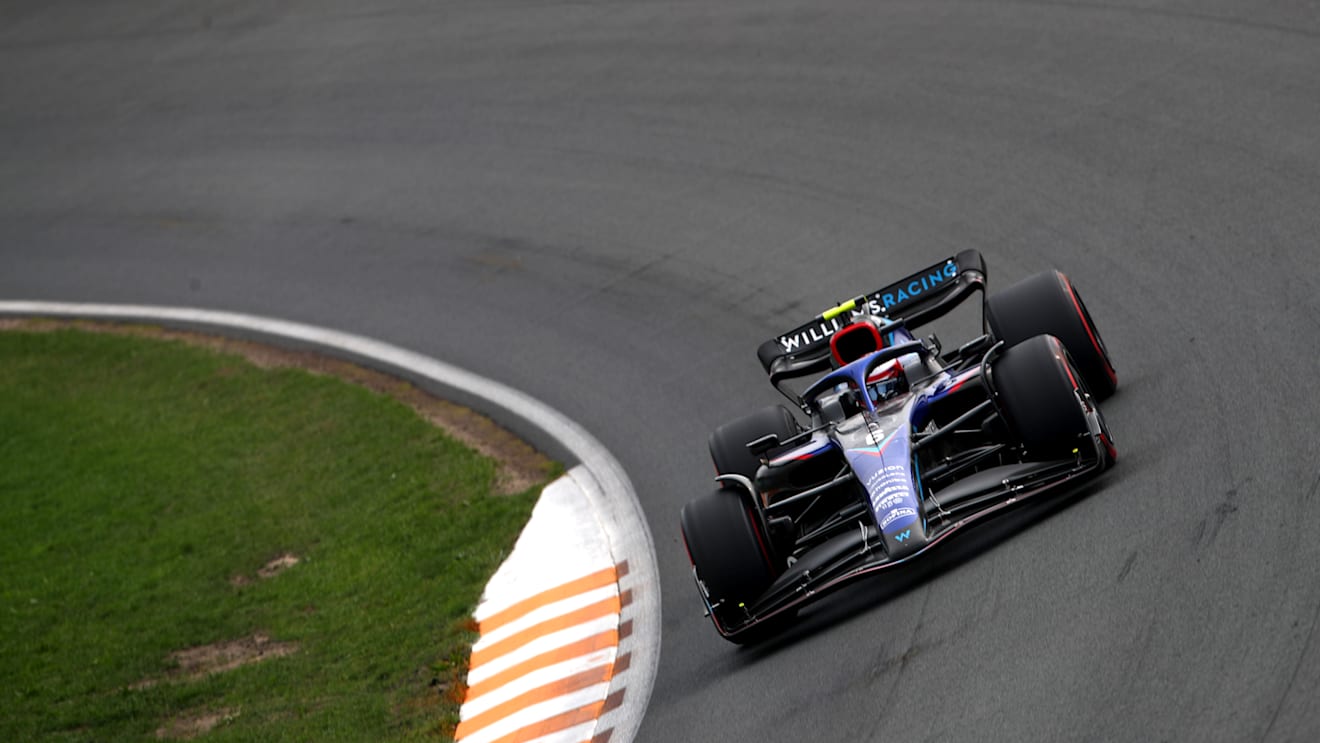 ZANDVOORT, NETHERLANDS - SEPTEMBER 04: Nicholas Latifi of Canada driving the (6) Williams FW44 Mercedes on track during the F1 Grand Prix of The Netherlands at Circuit Zandvoort on September 04, 2022 in Zandvoort, Netherlands. (Photo by Joe Portlock - Formula 1/Formula 1 via Getty Images)