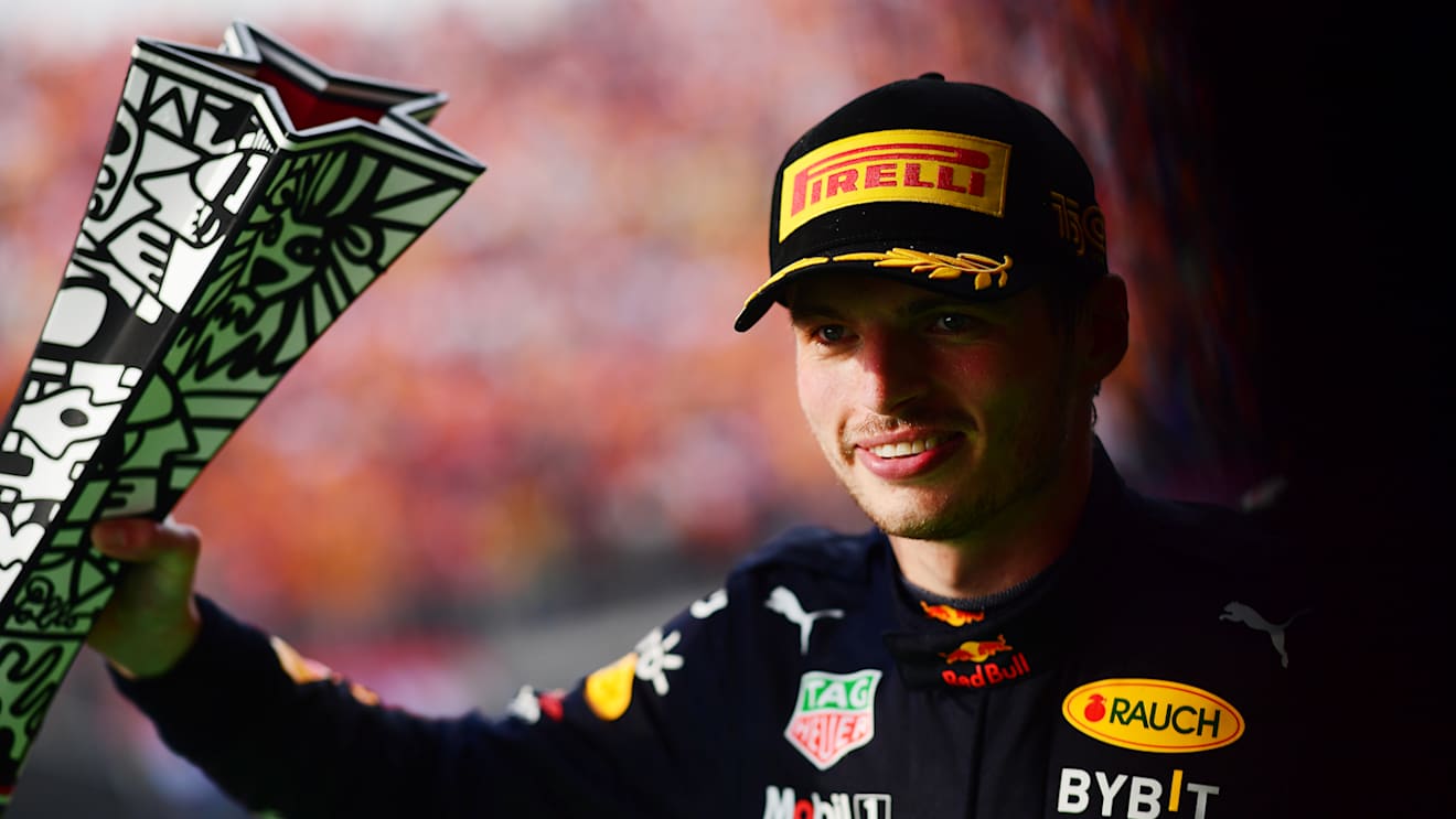 ZANDVOORT, NETHERLANDS - SEPTEMBER 04: Race winner Max Verstappen of the Netherlands and Oracle Red Bull Racing celebrates on the podium during the F1 Grand Prix of The Netherlands at Circuit Zandvoort on September 04, 2022 in Zandvoort, Netherlands. (Photo by Mario Renzi - Formula 1/Formula 1 via Getty Images)