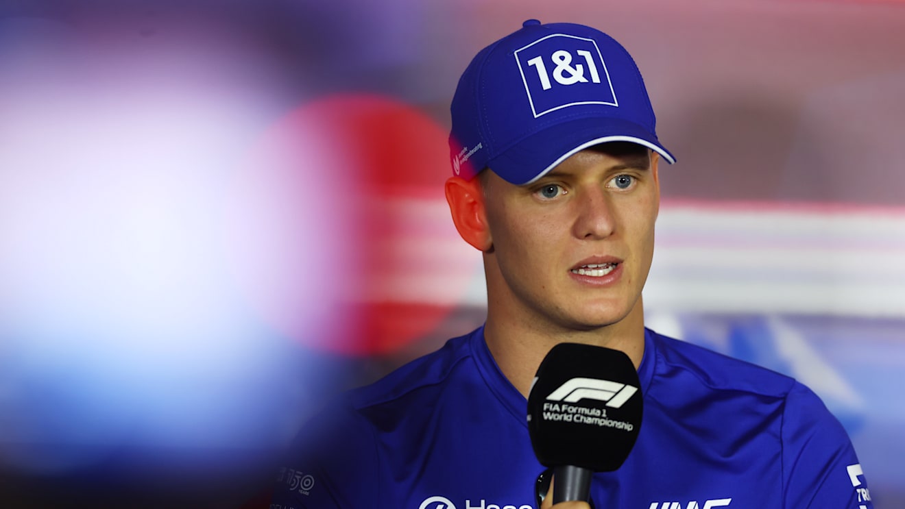 ZANDVOORT, NETHERLANDS - SEPTEMBER 01: Mick Schumacher of Germany and Haas F1 attends the Drivers Press Conference during previews ahead of the F1 Grand Prix of The Netherlands at Circuit Zandvoort on September 01, 2022 in Zandvoort, Netherlands. (Photo by Lars Baron/Getty Images)