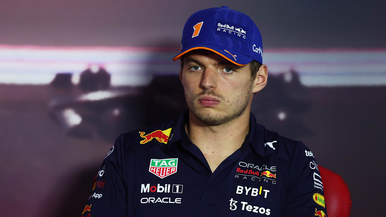 ZANDVOORT, NETHERLANDS - SEPTEMBER 01: Max Verstappen of the Netherlands and Oracle Red Bull Racing looks on in the Drivers Press Conference during previews ahead of the F1 Grand Prix of The Netherlands at Circuit Zandvoort on September 01, 2022 in Zandvoort, Netherlands. (Photo by Lars Baron/Getty Images)