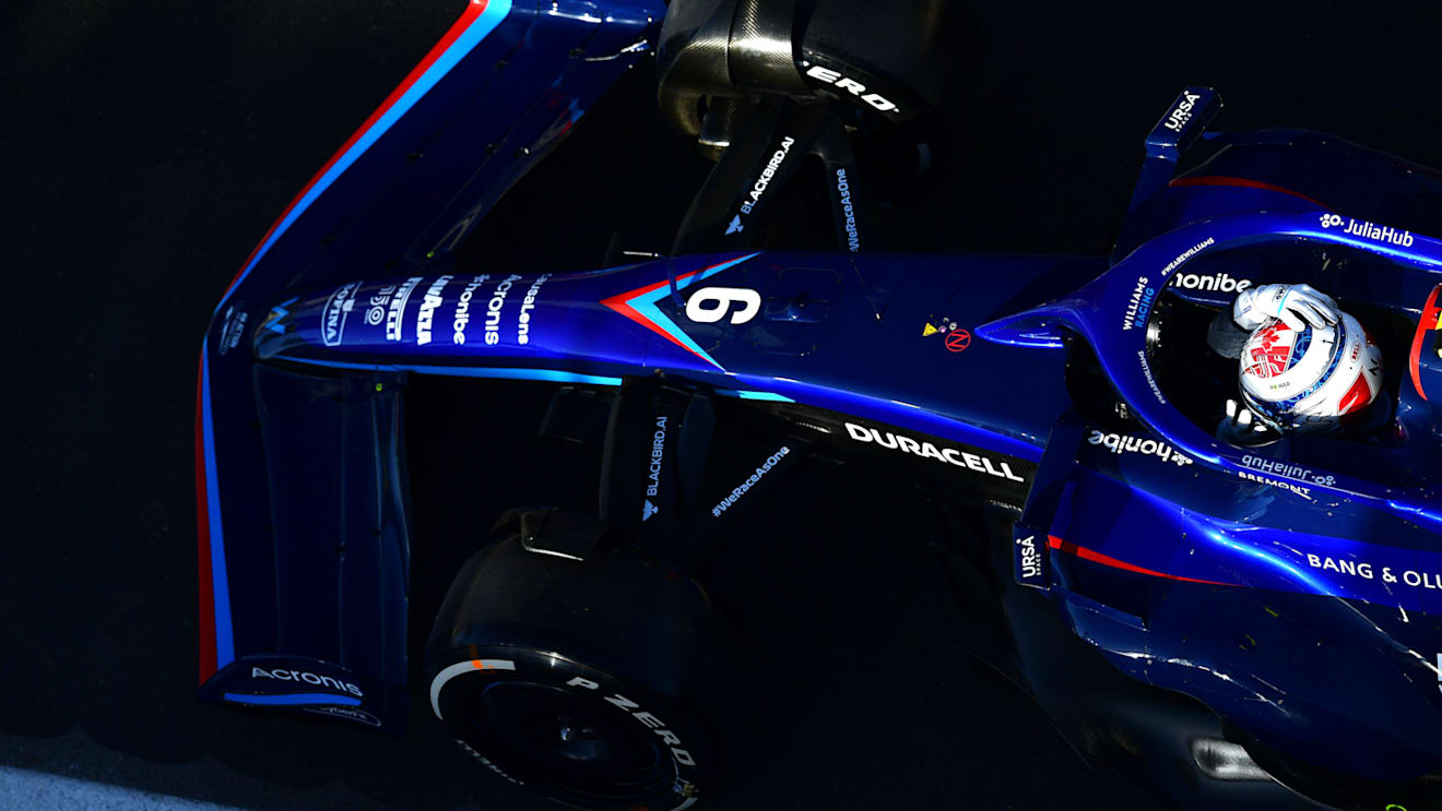 JEDDAH, SAUDI ARABIA - MARCH 25: Nicholas Latifi of Canada driving the (6) Williams FW44 Mercedes during practice ahead of the F1 Grand Prix of Saudi Arabia at the Jeddah Corniche Circuit on March 25, 2022 in Jeddah, Saudi Arabia. (Photo by Mario Renzi - Formula 1/Formula 1 via Getty Images)
