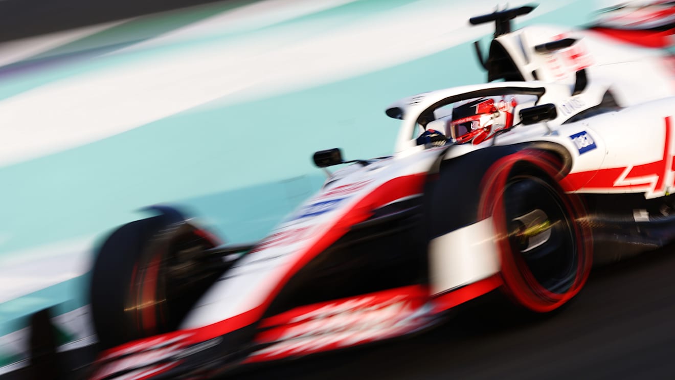 JEDDAH, SAUDI ARABIA - MARCH 26: Kevin Magnussen of Denmark driving the (20) Haas F1 VF-22 Ferrari on track during final practice ahead of the F1 Grand Prix of Saudi Arabia at the Jeddah Corniche Circuit on March 26, 2022 in Jeddah, Saudi Arabia. (Photo by Lars Baron/Getty Images)