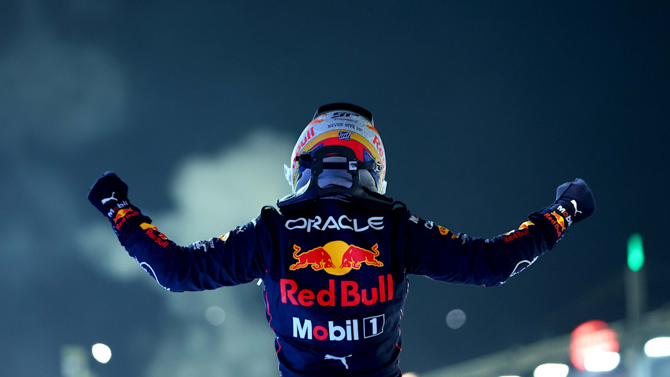 SINGAPORE, SINGAPORE - OCTOBER 02: Race winner Sergio Perez of Mexico and Oracle Red Bull Racing celebrates in parc ferme during the F1 Grand Prix of Singapore at Marina Bay Street Circuit on October 02, 2022 in Singapore, Singapore. (Photo by Dan Istitene - Formula 1/Formula 1 via Getty Images)