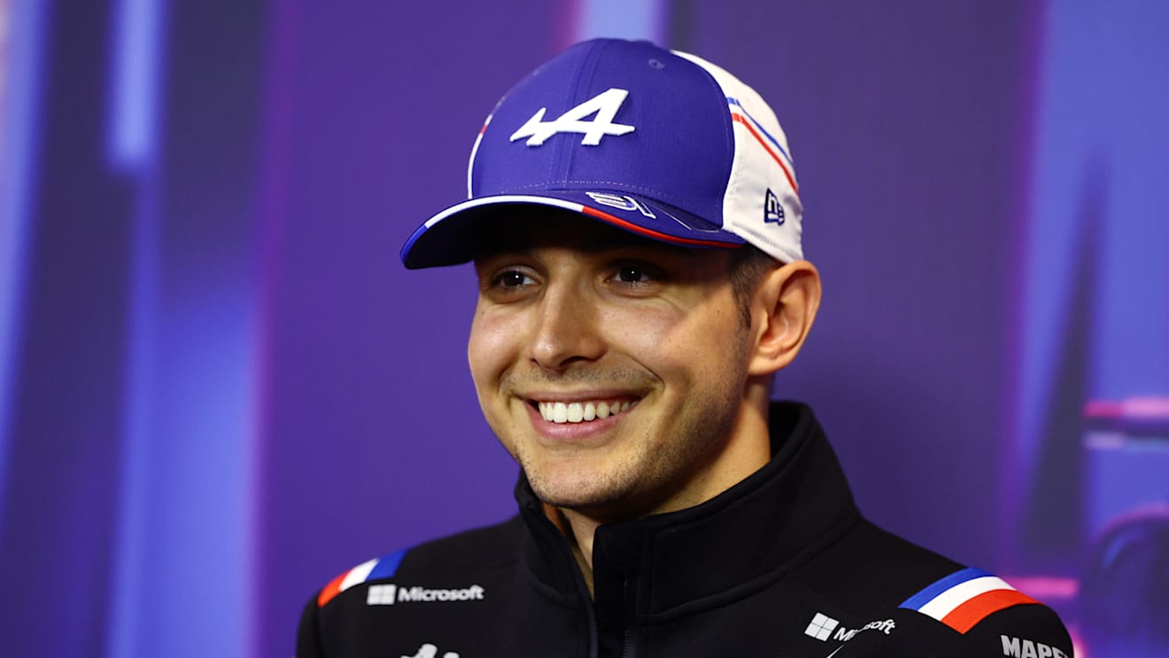 SINGAPORE, SINGAPORE - SEPTEMBER 29: Esteban Ocon of France and Alpine F1 attends the Drivers Press Conference during previews ahead of the F1 Grand Prix of Singapore at Marina Bay Street Circuit on September 29, 2022 in Singapore, Singapore. (Photo by Clive Rose/Getty Images,)