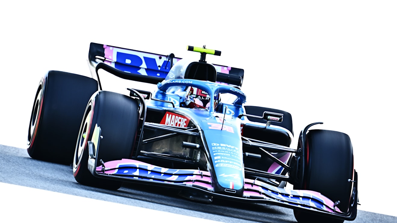 BARCELONA, SPAIN - MAY 20: Esteban Ocon of France driving the (31) Alpine F1 A522 Renault on track during practice ahead of the F1 Grand Prix of Spain at Circuit de Barcelona-Catalunya on May 20, 2022 in Barcelona, Spain. (Photo by Clive Mason/Getty Images)