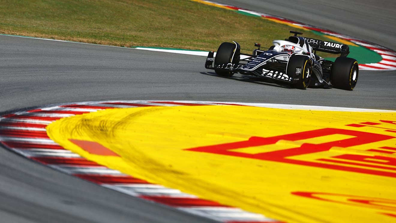 BARCELONA, SPAIN - MAY 20: Pierre Gasly of France driving the (10) Scuderia AlphaTauri AT03 on track during practice ahead of the F1 Grand Prix of Spain at Circuit de Barcelona-Catalunya on May 20, 2022 in Barcelona, Spain. (Photo by Mark Thompson/Getty Images)