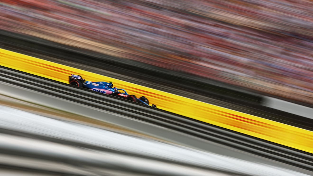 BARCELONA, SPAIN - MAY 21: Esteban Ocon of France driving the (31) Alpine F1 A522 Renault on track during qualifying ahead of the F1 Grand Prix of Spain at Circuit de Barcelona-Catalunya on May 21, 2022 in Barcelona, Spain. (Photo by Lars Baron/Getty Images)