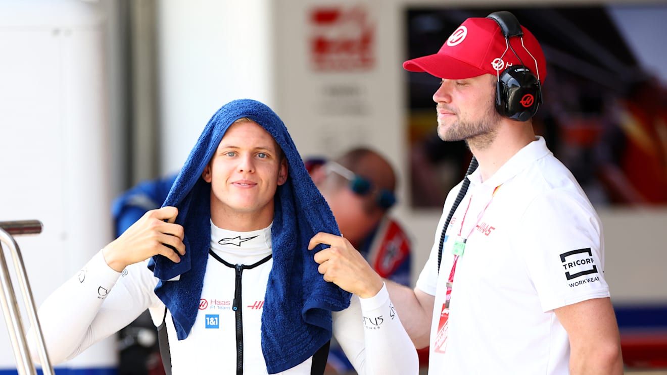 BARCELONA, SPAIN - MAY 22: Mick Schumacher of Germany and Haas F1 prepares to drive prior to the F1 Grand Prix of Spain at Circuit de Barcelona-Catalunya on May 22, 2022 in Barcelona, Spain. (Photo by Lars Baron/Getty Images)