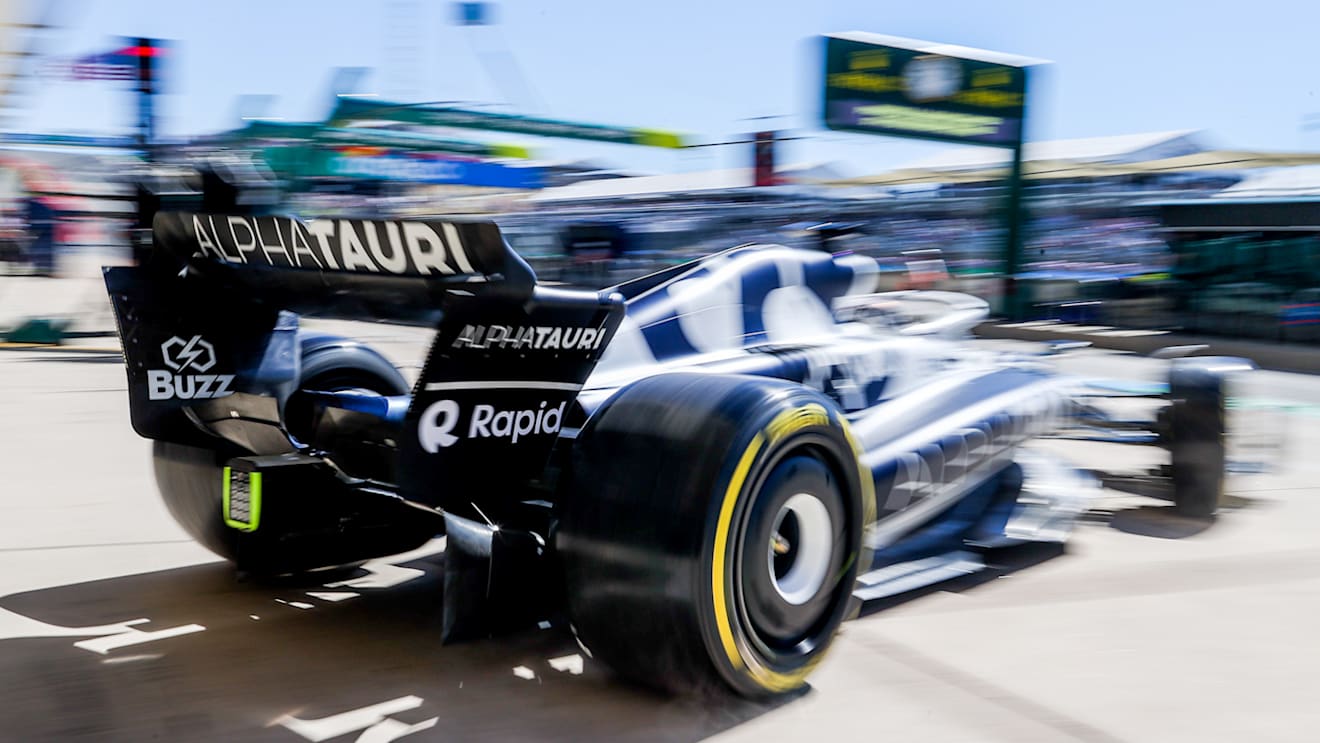 AUSTIN, TEXAS - OCTOBER 21: Pierre Gasly of Scuderia AlphaTauri and France  during practice ahead of the F1 Grand Prix of USA at Circuit of The Americas on October 21, 2022 in Austin, Texas. (Photo by Peter Fox/Getty Images)