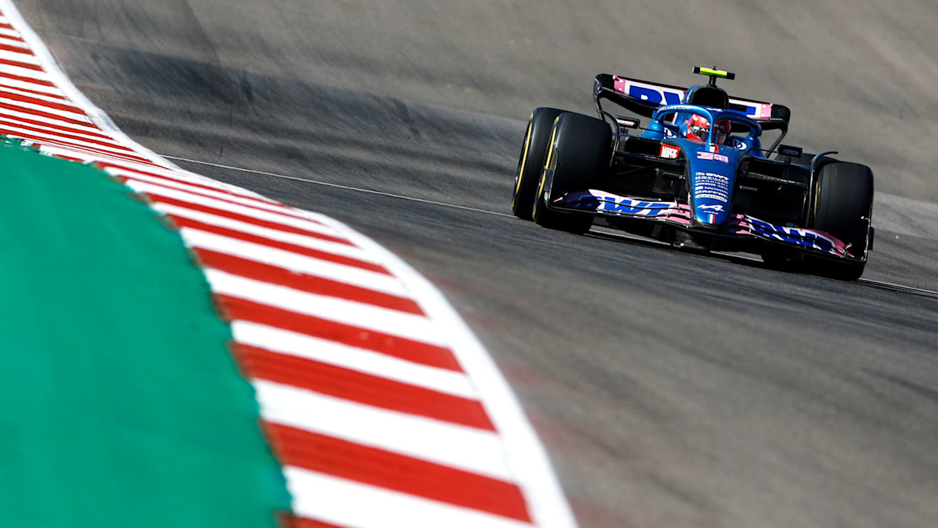 AUSTIN, TEXAS - OCTOBER 21: Esteban Ocon of France driving the (31) Alpine F1 A522 Renault on track during practice ahead of the F1 Grand Prix of USA at Circuit of The Americas on October 21, 2022 in Austin, Texas. (Photo by Chris Graythen/Getty Images)