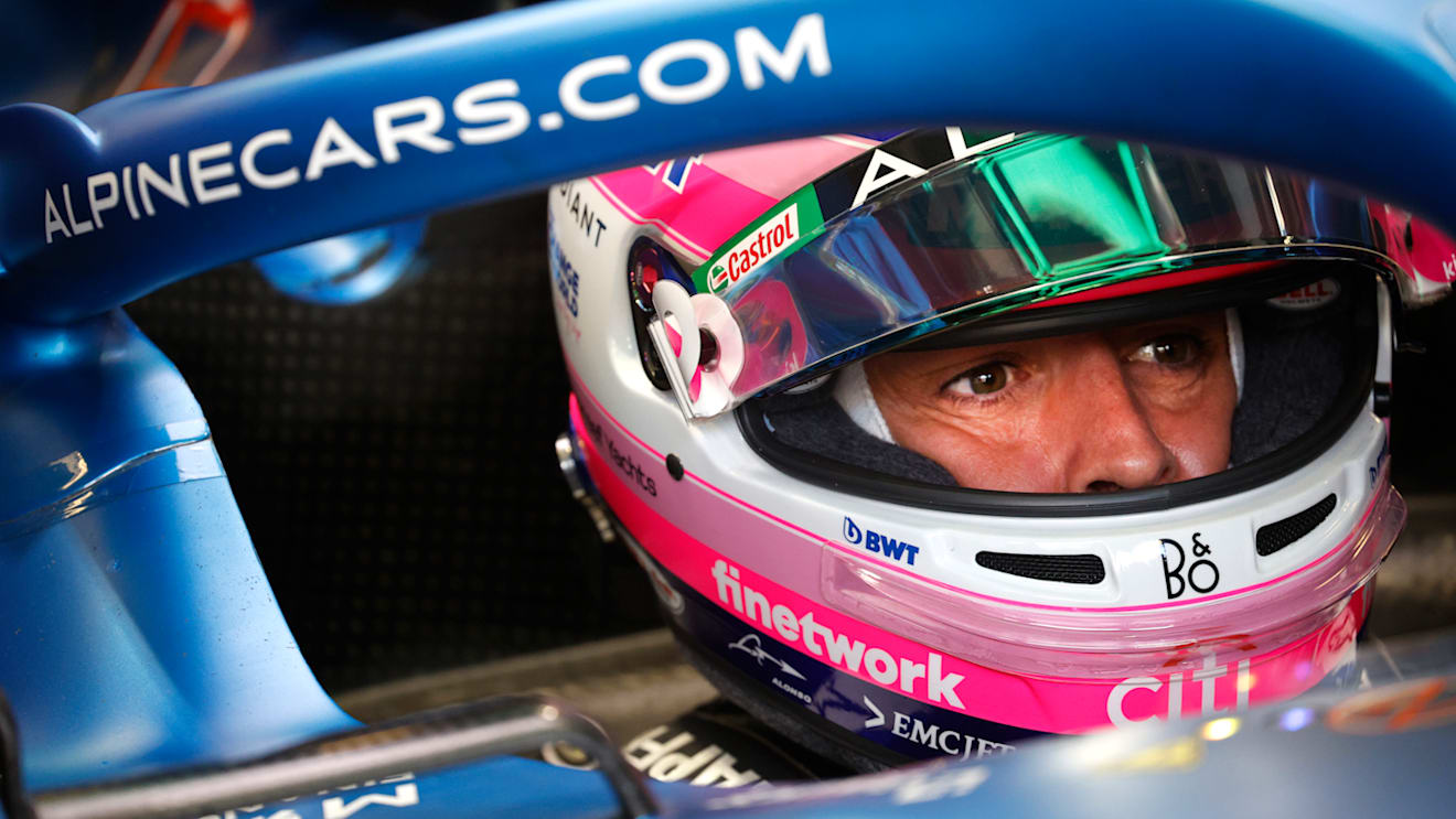 AUSTIN, TEXAS - OCTOBER 21: Fernando Alonso of Spain and Alpine F1 prepares to drive in the garage during practice ahead of the F1 Grand Prix of USA at Circuit of The Americas on October 21, 2022 in Austin, Texas. (Photo by Chris Graythen/Getty Images)