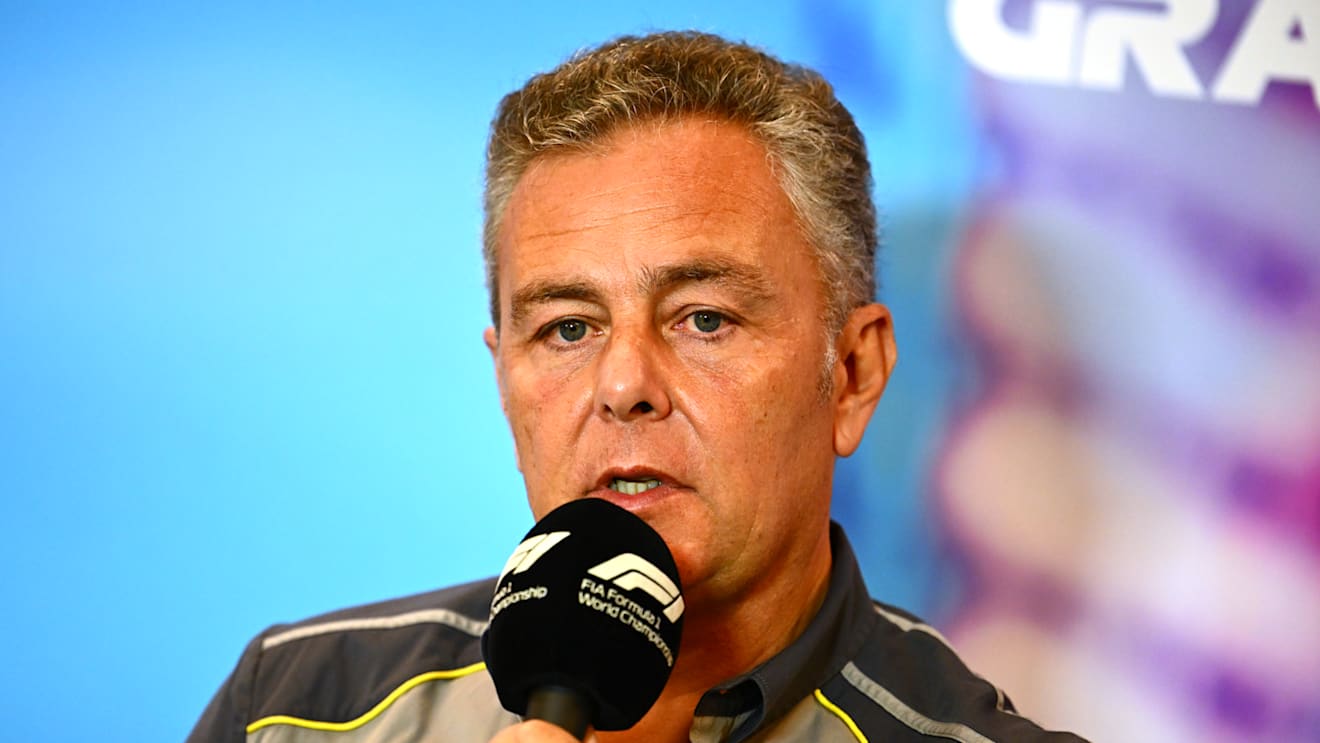 AUSTIN, TEXAS - OCTOBER 22: Director of Pirelli F1 Mario Isola attends the Team Principals Press Conference prior tog final practice ahead of the F1 Grand Prix of USA at Circuit of The Americas on October 22, 2022 in Austin, Texas. (Photo by Clive Mason/Getty Images)